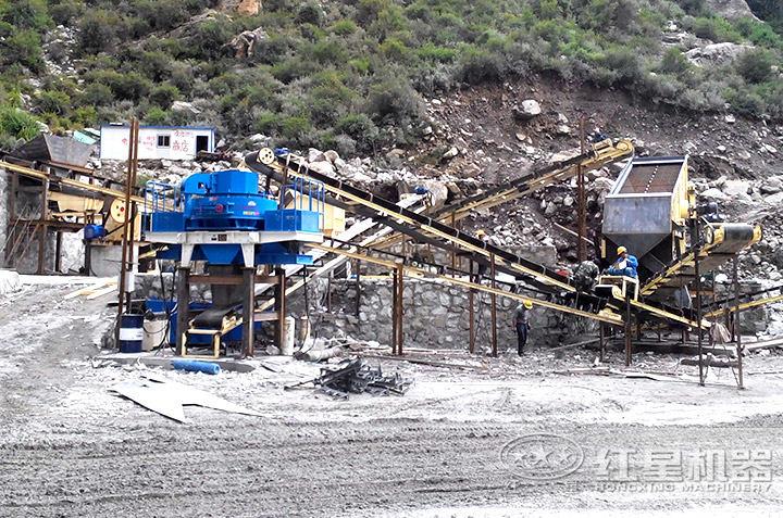 vsi制砂機用戶生產(chǎn)現(xiàn)場，多個現(xiàn)場提供就近參觀